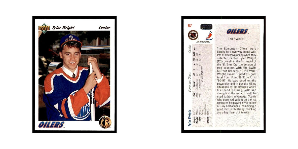 1991 Upper Deck Tyler Wright Hockey Cards #67