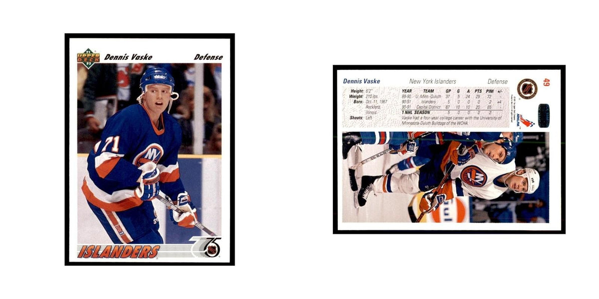 1991 Upper Deck Dennis Vaske Hockey Cards #49