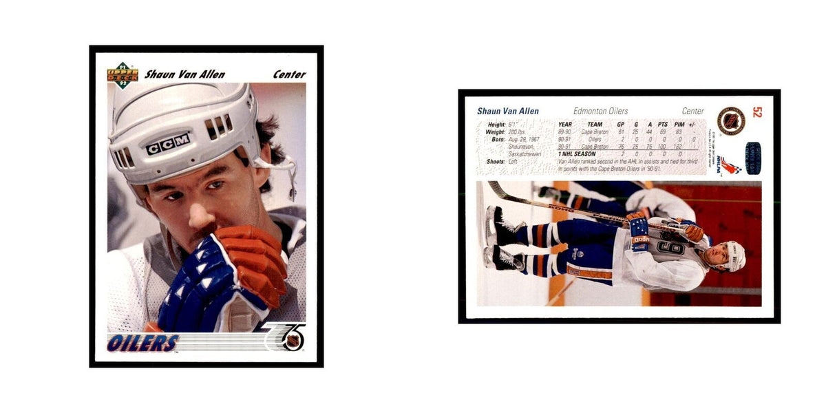 1991 Upper Deck Shaun Van Allen Hockey Cards #52