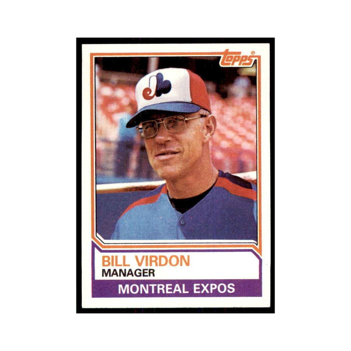 1983 Topps Bill Virdon Baseball Cards #516