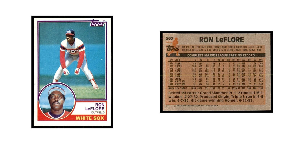 1983 Topps Ron LeFlore Baseball Cards #560