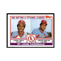 1983 Topps Cardinals Team Leaders - Lonnie Smith/Joaquin Andujar Baseball Cards