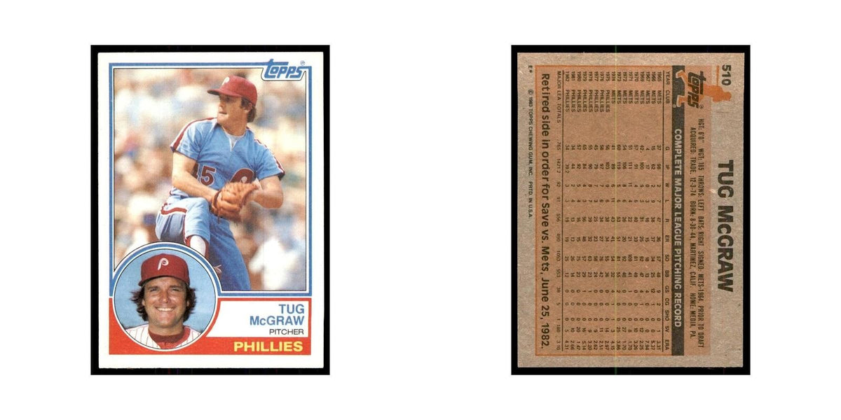 1983 Topps Tug McGraw Baseball Cards #510