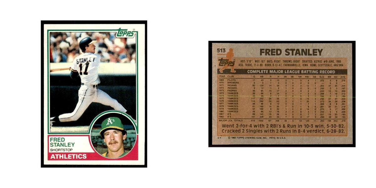 1983 Topps Fred Stanley Baseball Cards #513