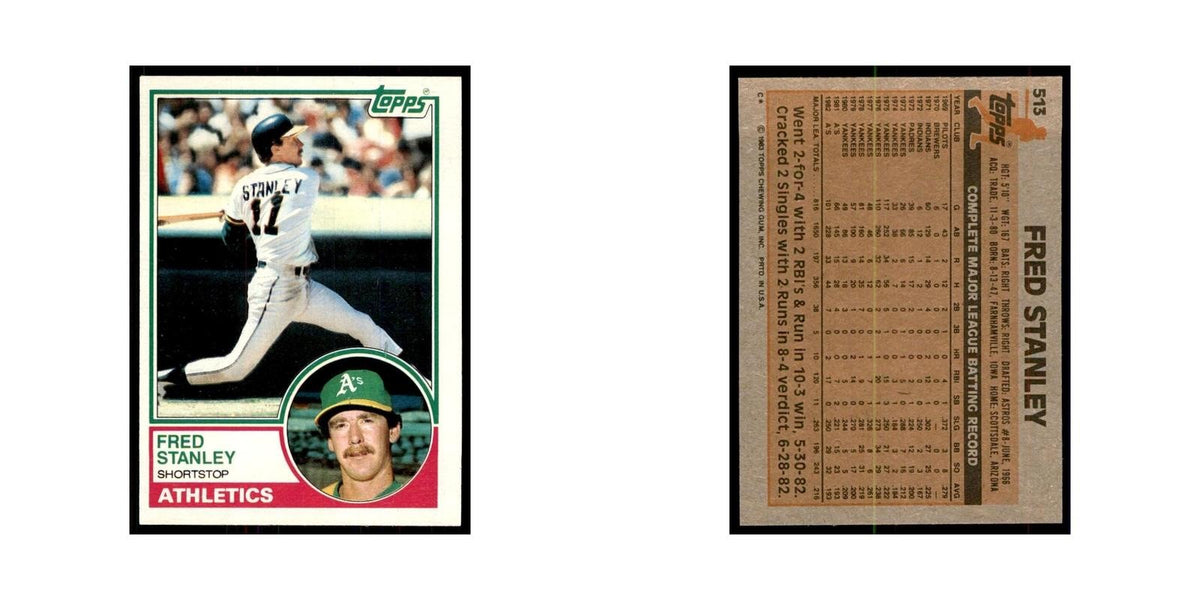 1983 Topps Fred Stanley Baseball Cards #513