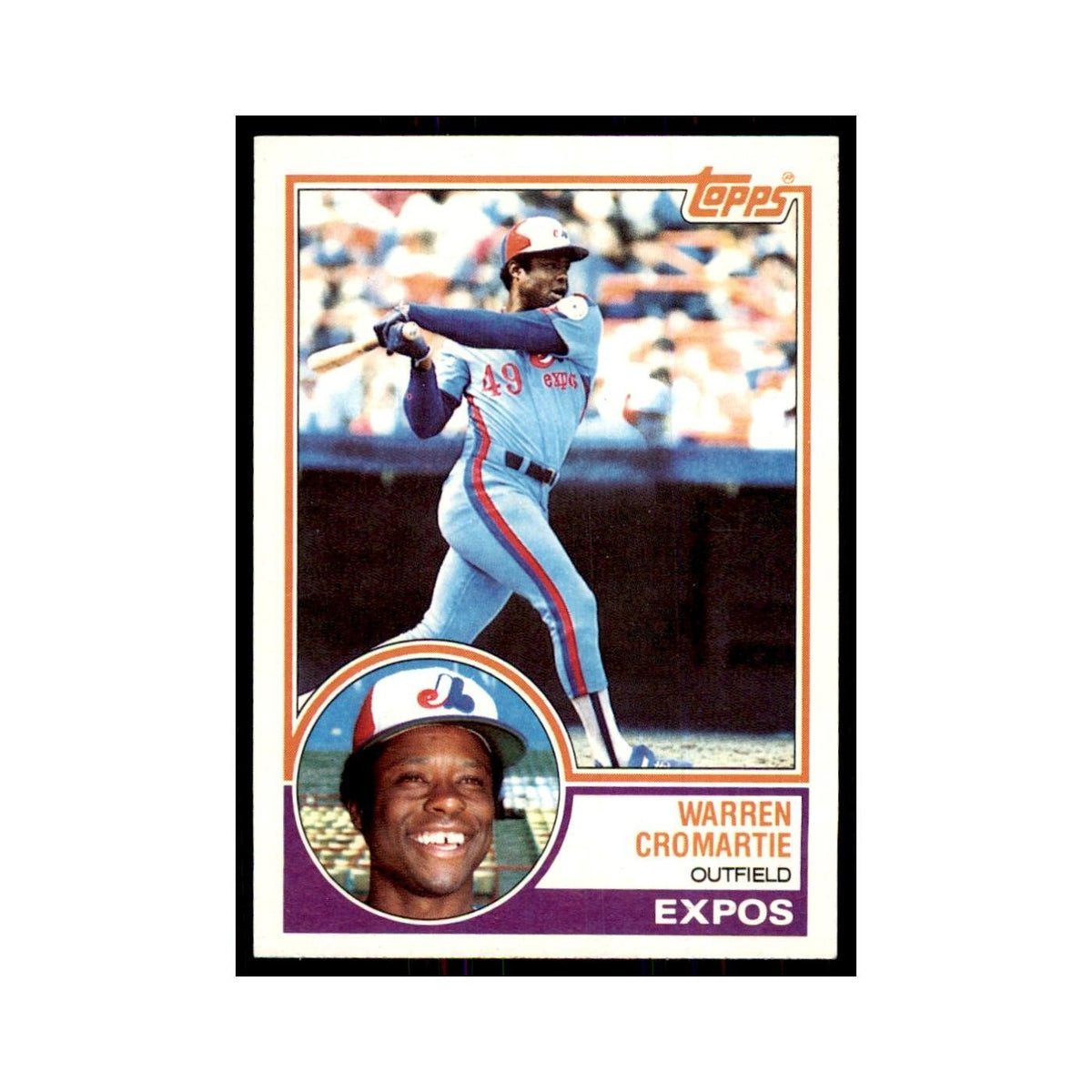 1983 Topps Warren Cromartie Baseball Cards #495