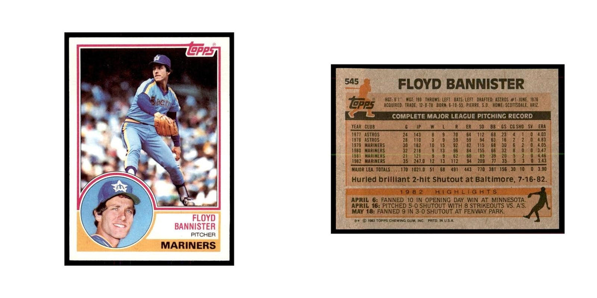1983 Topps Floyd Bannister Baseball Cards #545
