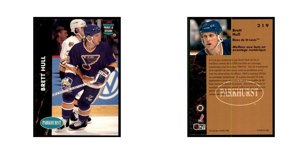 1991 Parkhurst French Brett Hull Hockey Cards #219