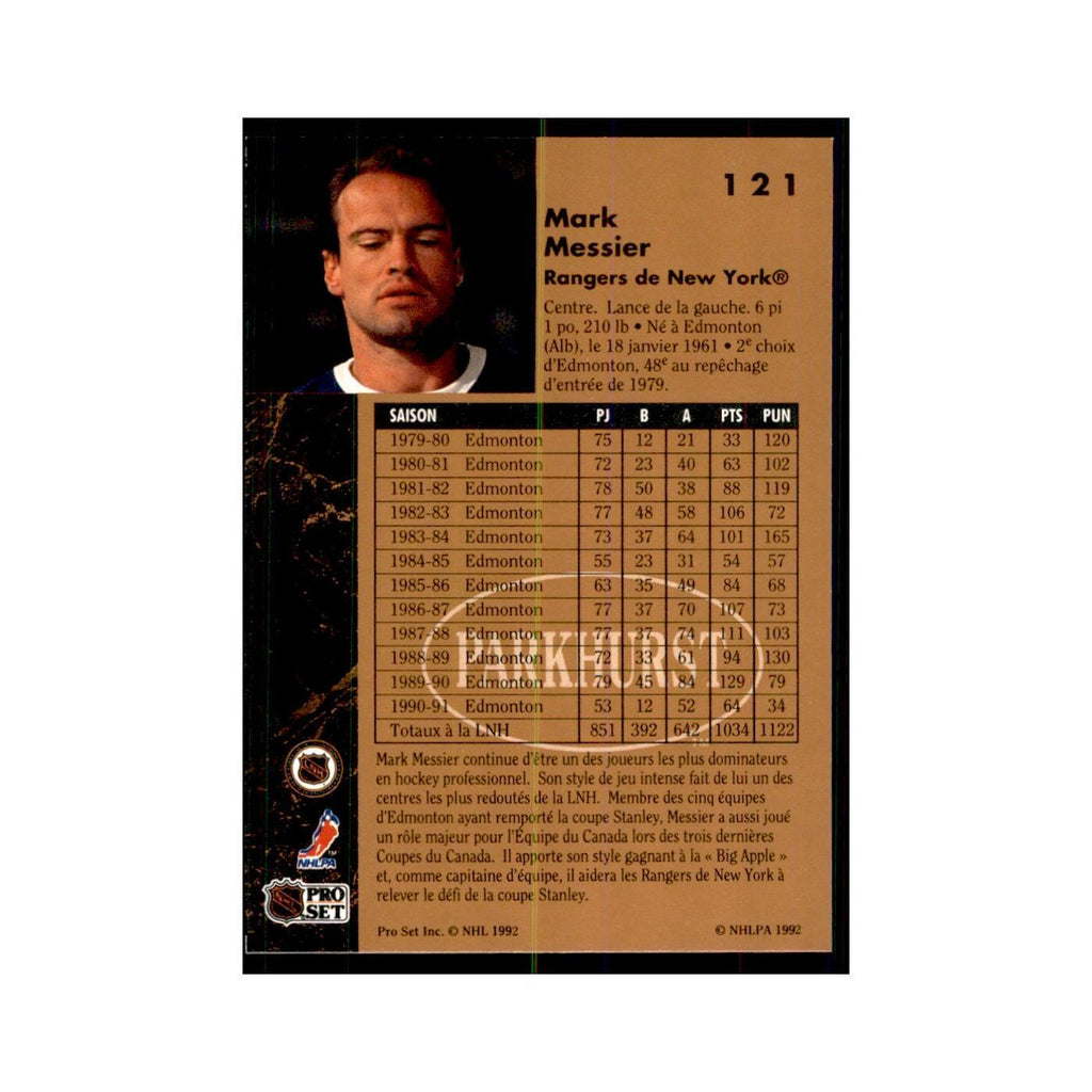 1991 Parkhurst French Mark Messier Hockey Cards #121