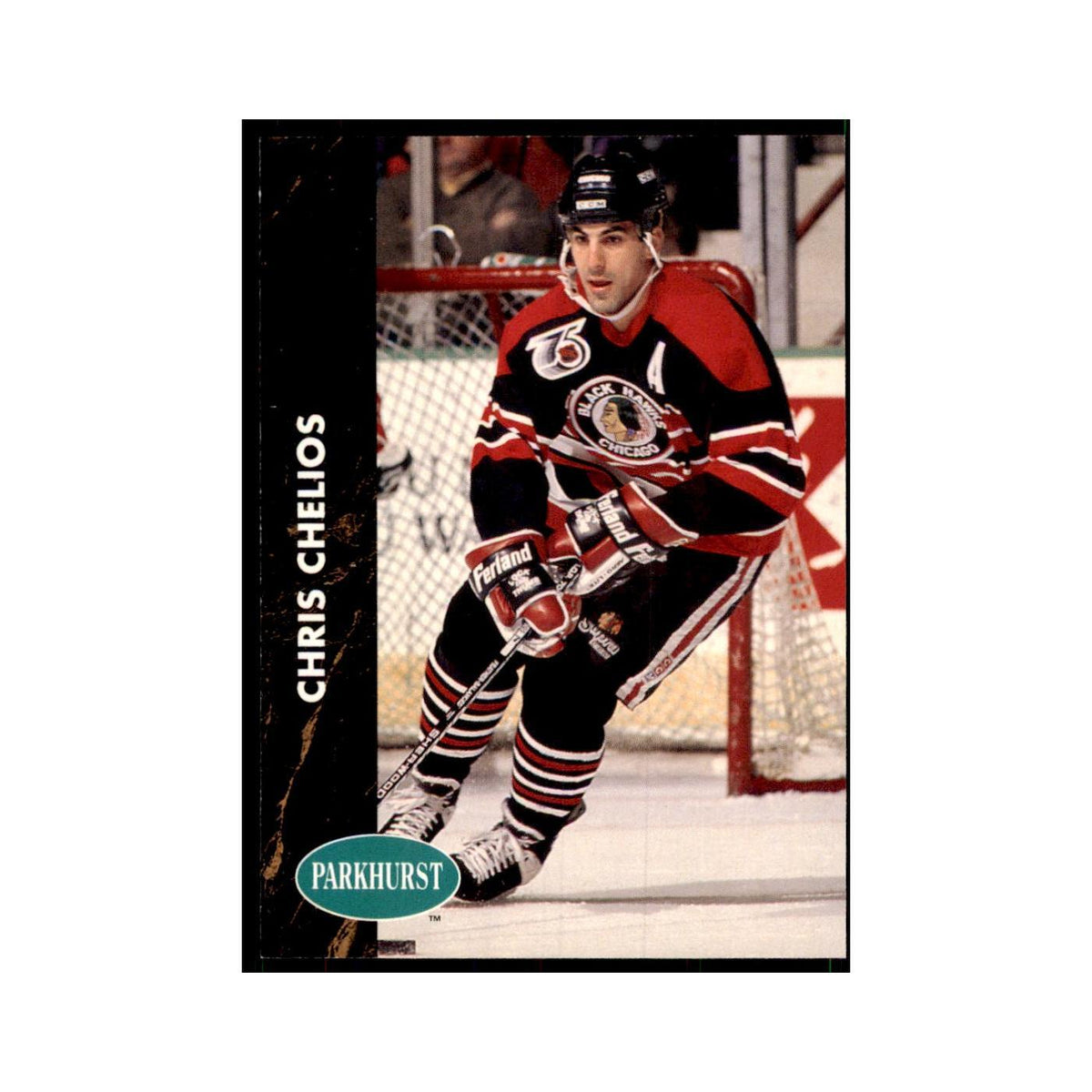 1991 Parkhurst French Chris Chelios Hockey Cards #32