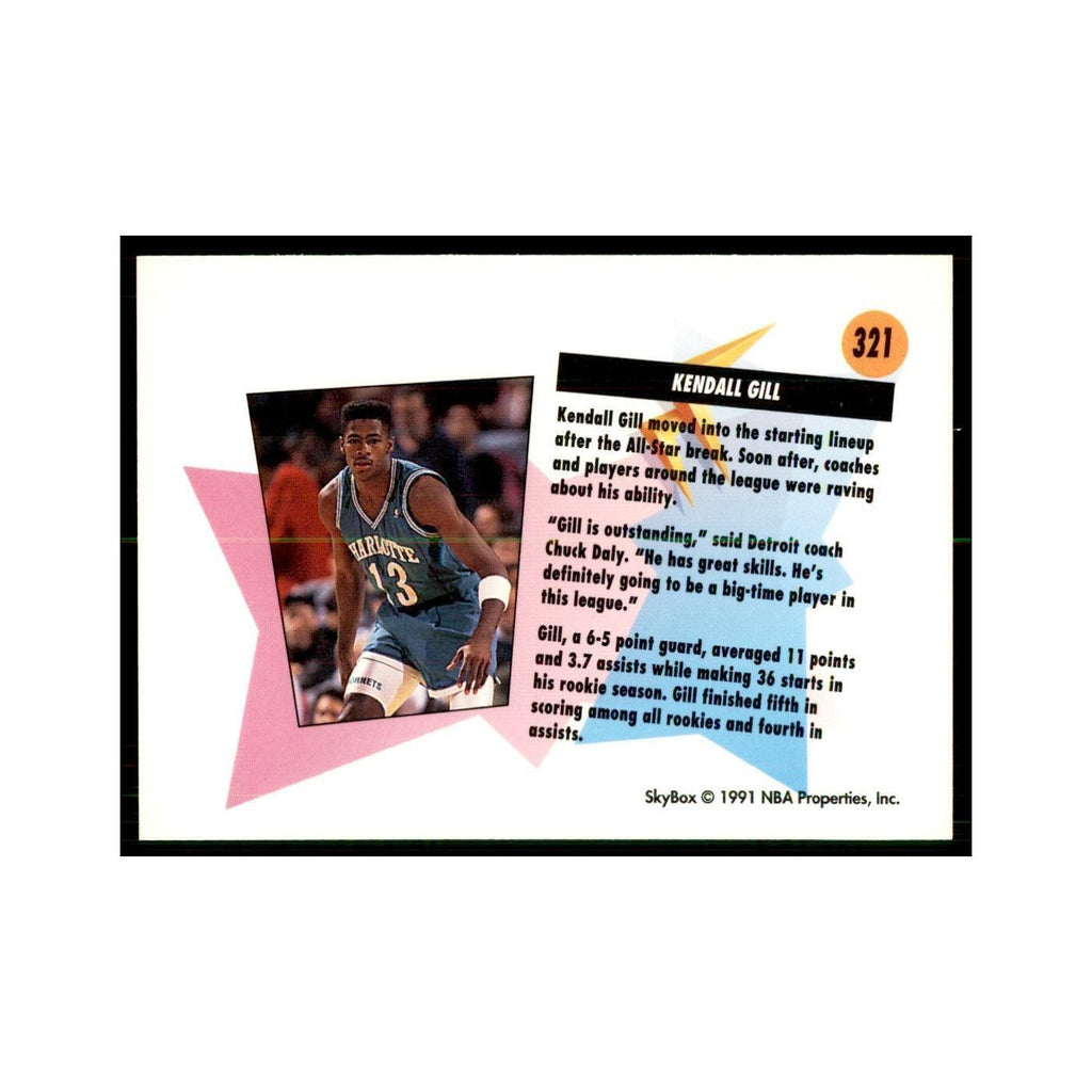1991 SkyBox Kendall Gill Basketball Cards #321