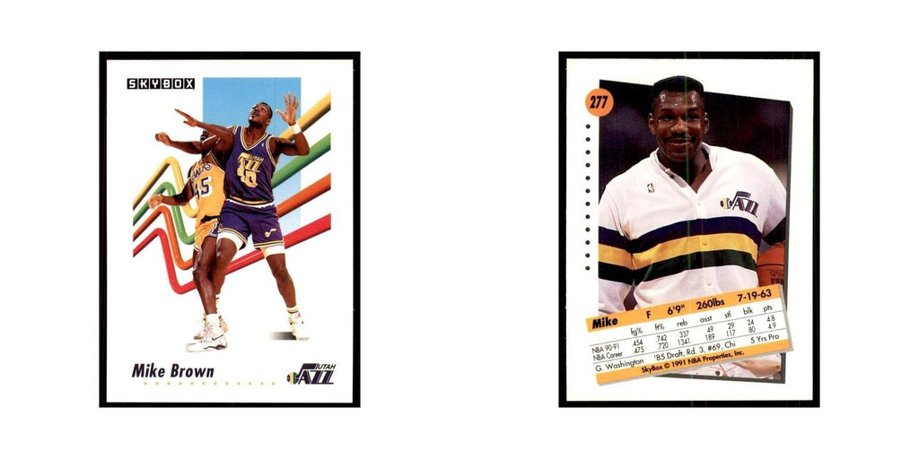 1991 SkyBox Mike Brown Basketball Cards #277