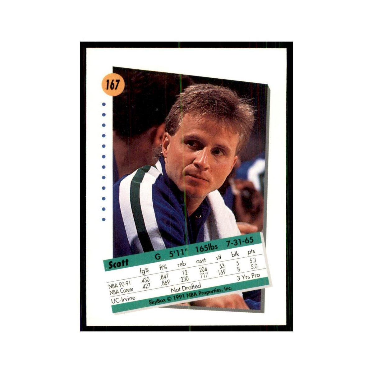 1991 SkyBox Scott Brooks Basketball Cards #167