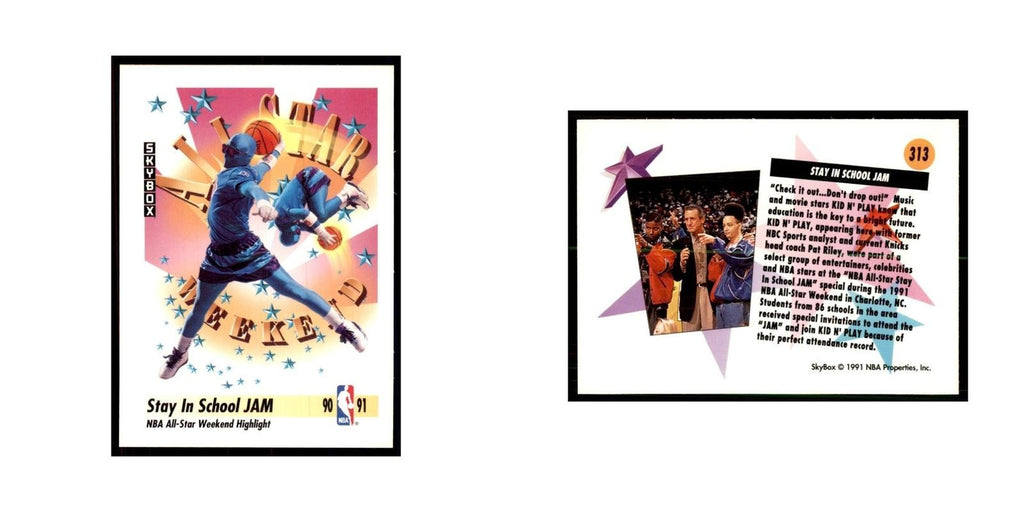 1991 SkyBox Stay In School Jam Basketball Cards #313