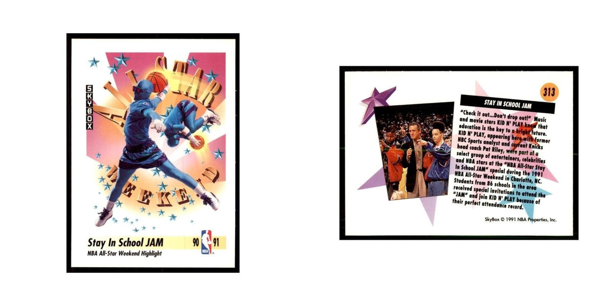 1991 SkyBox Stay In School Jam Basketball Cards #313