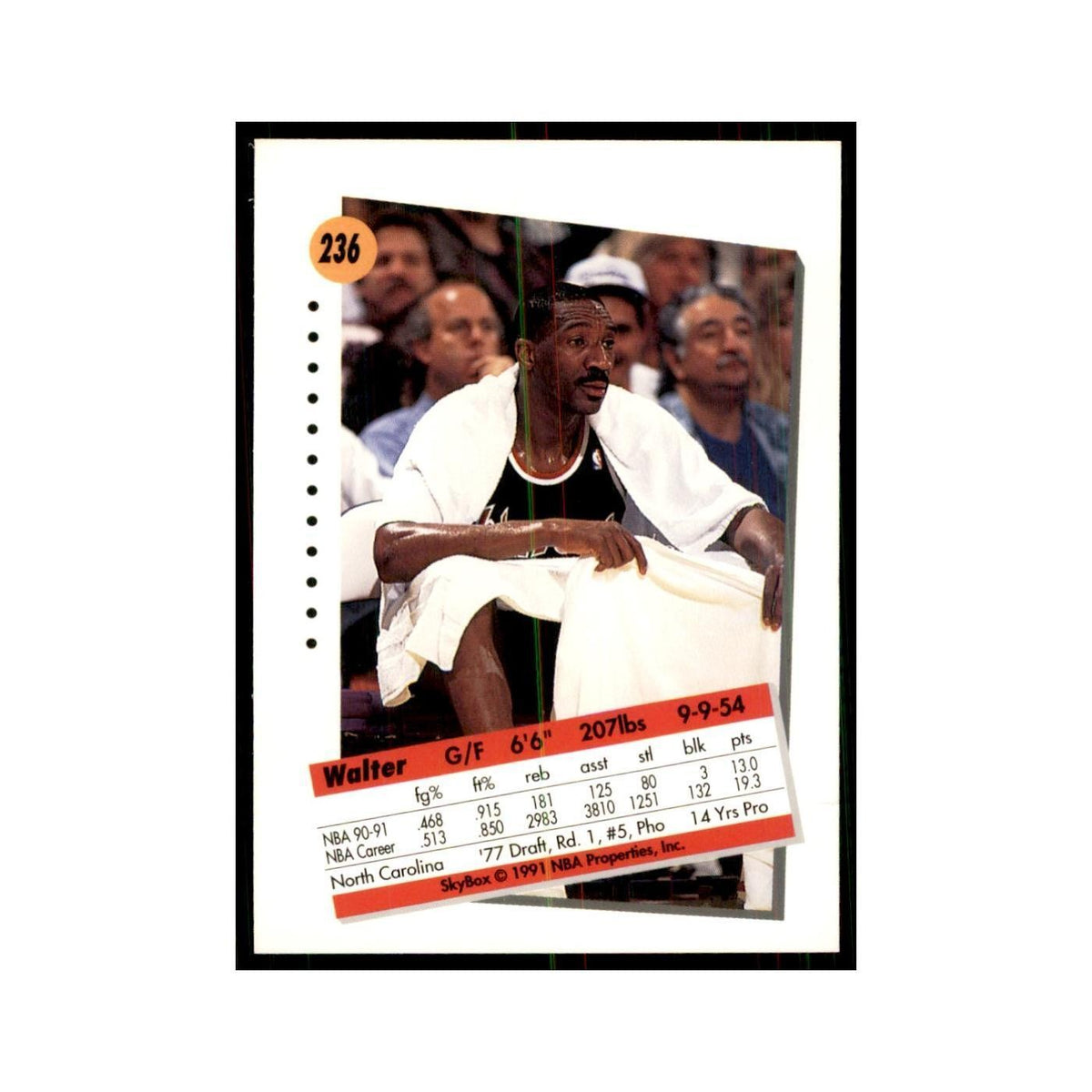 1991 SkyBox Walter Davis Basketball Cards #236