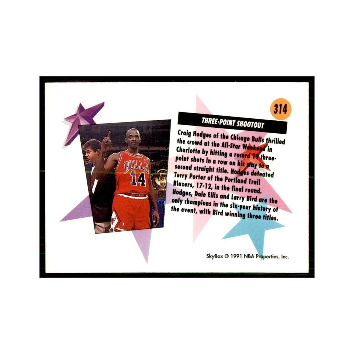 1991 SkyBox Craig Hodges Basketball Cards #314