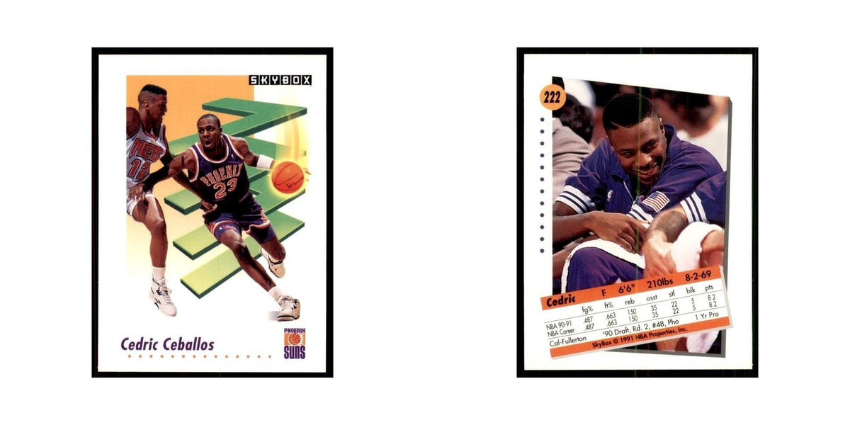 1991 SkyBox Cedric Ceballos Basketball Cards #222