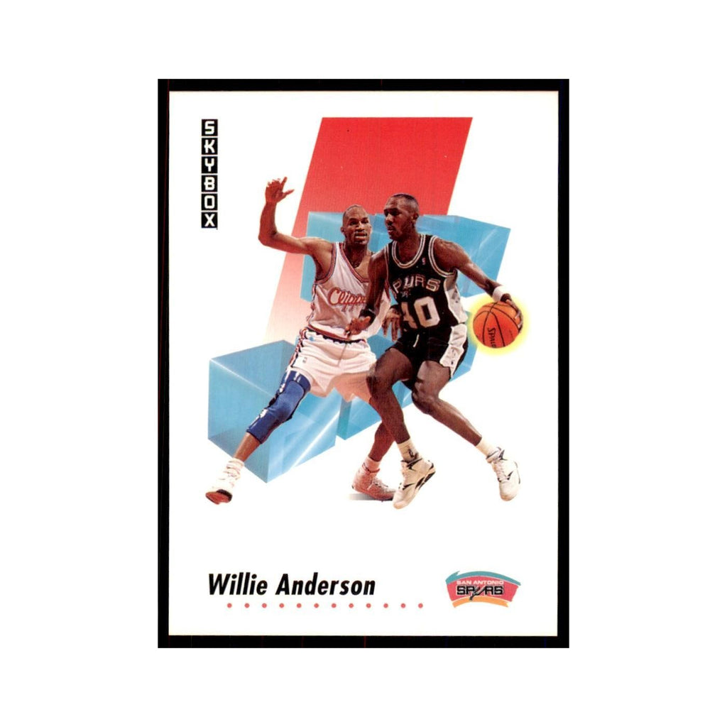 1991 SkyBox Willie Anderson Basketball Cards #254