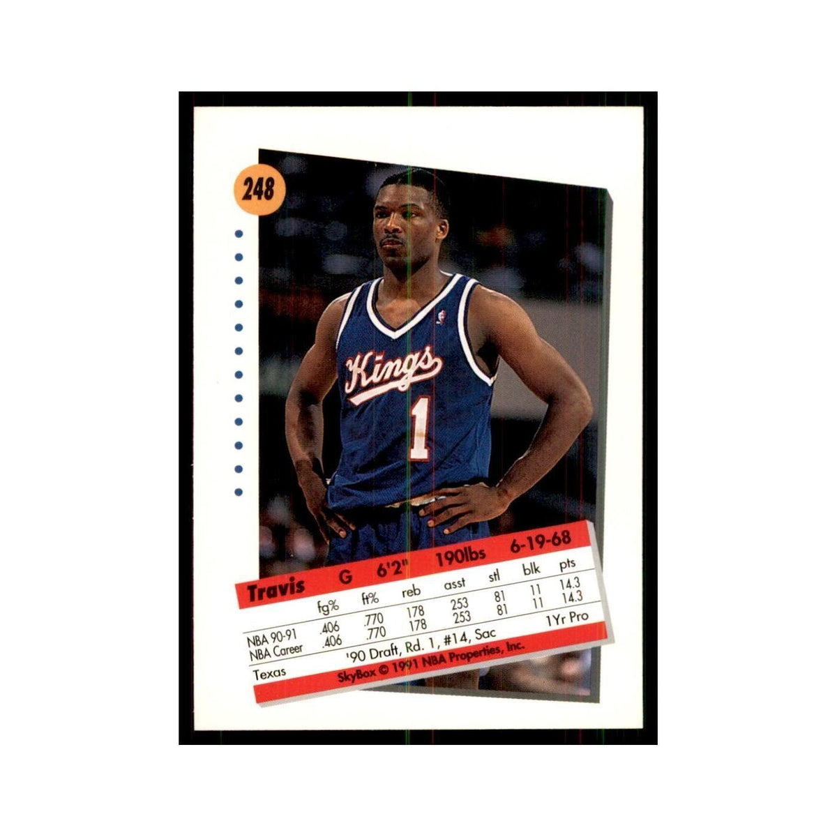 1991 SkyBox Travis Mays Basketball Cards #248