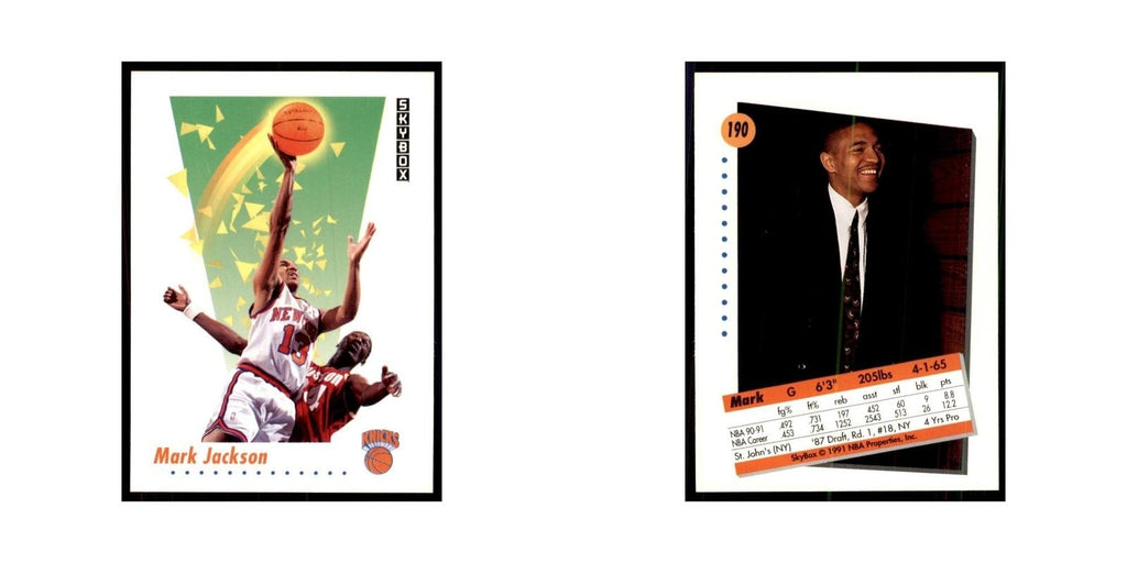 1991 SkyBox Mark Jackson Basketball Cards #190