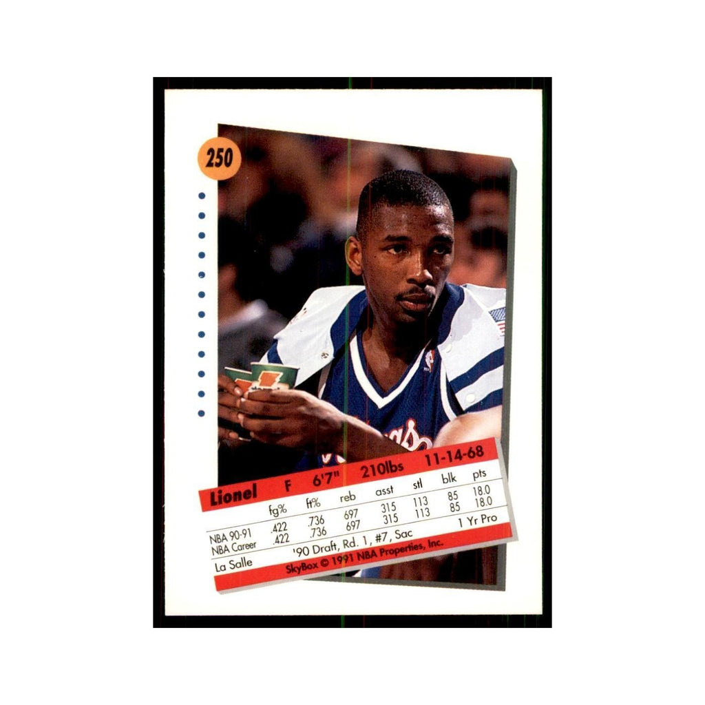 1991 SkyBox Lionel Simmons Basketball Cards #250