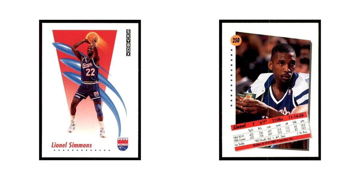 1991 SkyBox Lionel Simmons Basketball Cards #250