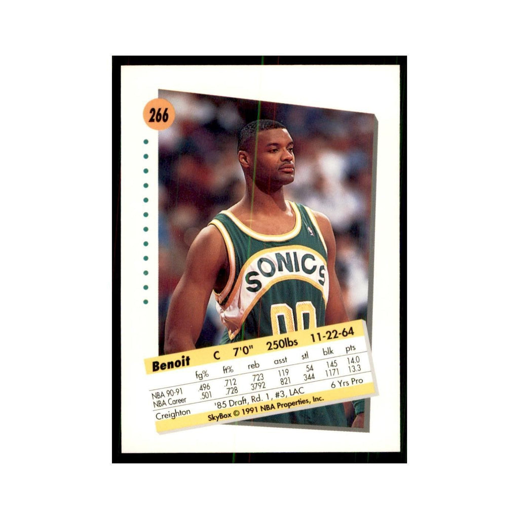1991 SkyBox Benoit Benjamin Basketball Cards #266