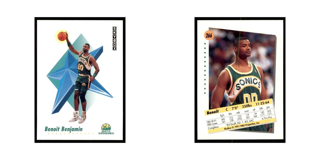 1991 SkyBox Benoit Benjamin Basketball Cards #266