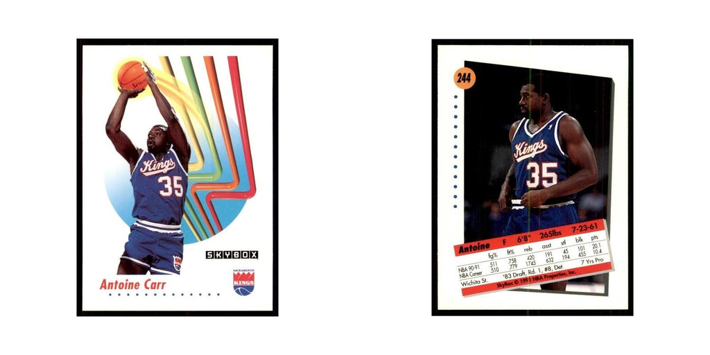 1991 SkyBox Antoine Carr Basketball Cards #244