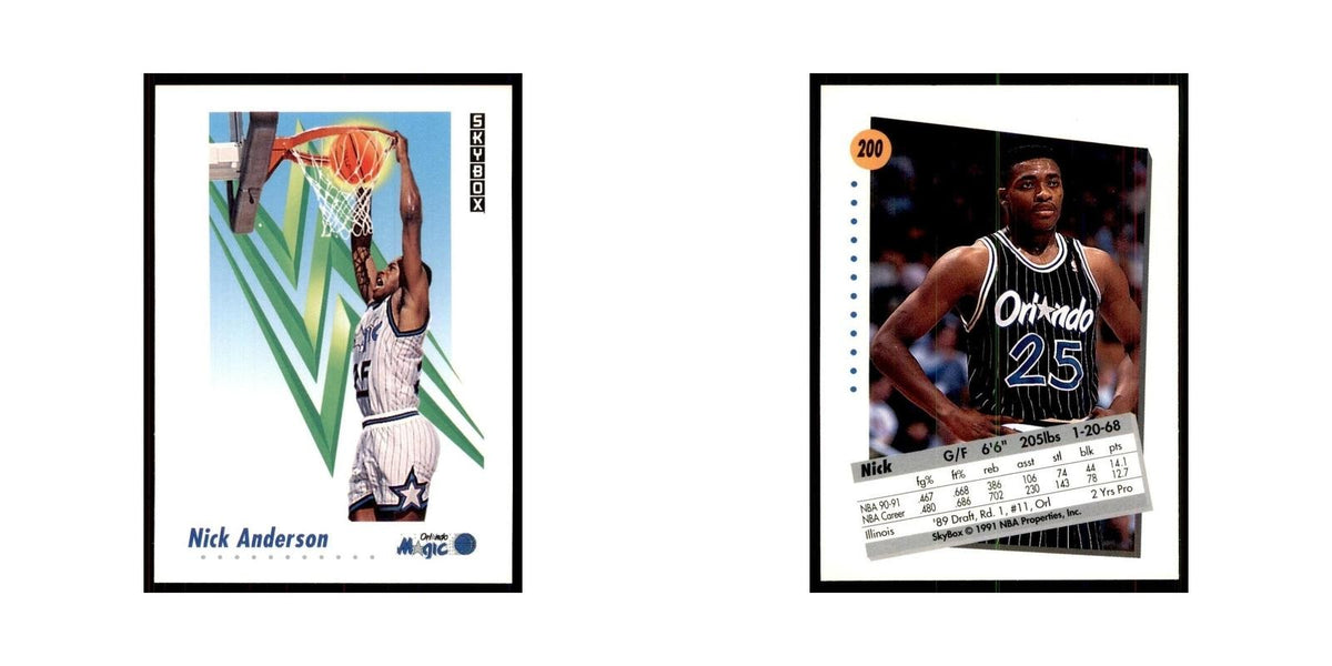 1991 SkyBox Nick Anderson Basketball Cards #200