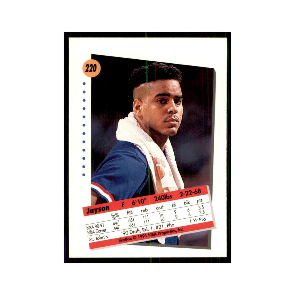 1991 SkyBox Jayson Williams Basketball Cards #220