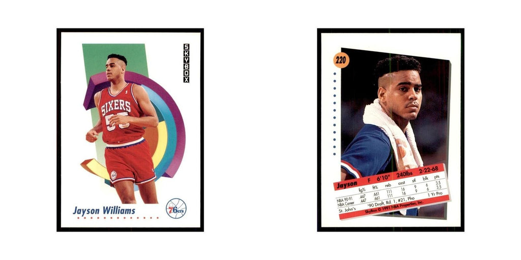 1991 SkyBox Jayson Williams Basketball Cards #220