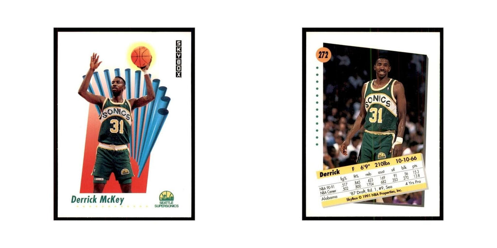 1991 SkyBox Derrick McKey Basketball Cards #272
