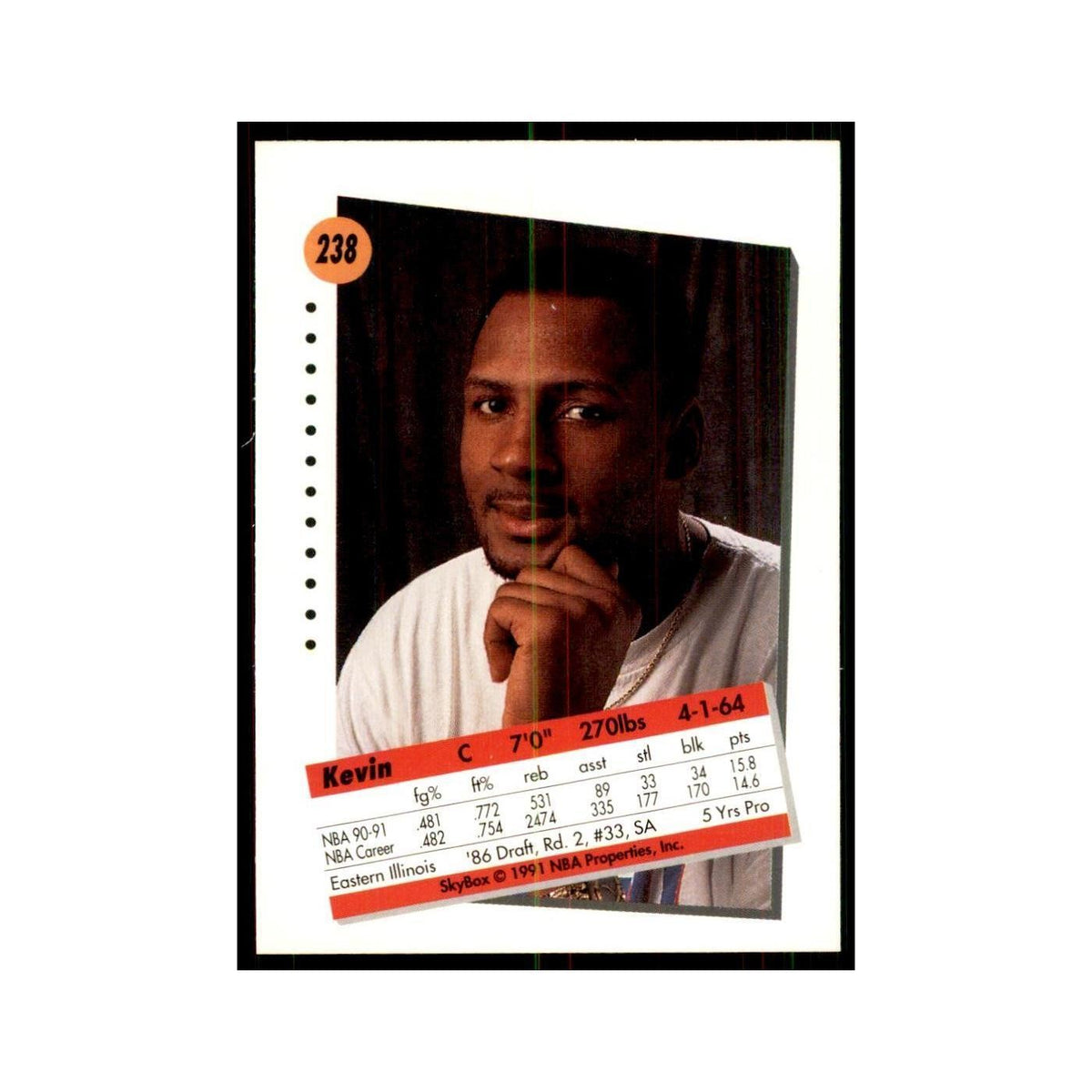 1991 SkyBox Kevin Duckworth Basketball Cards #238