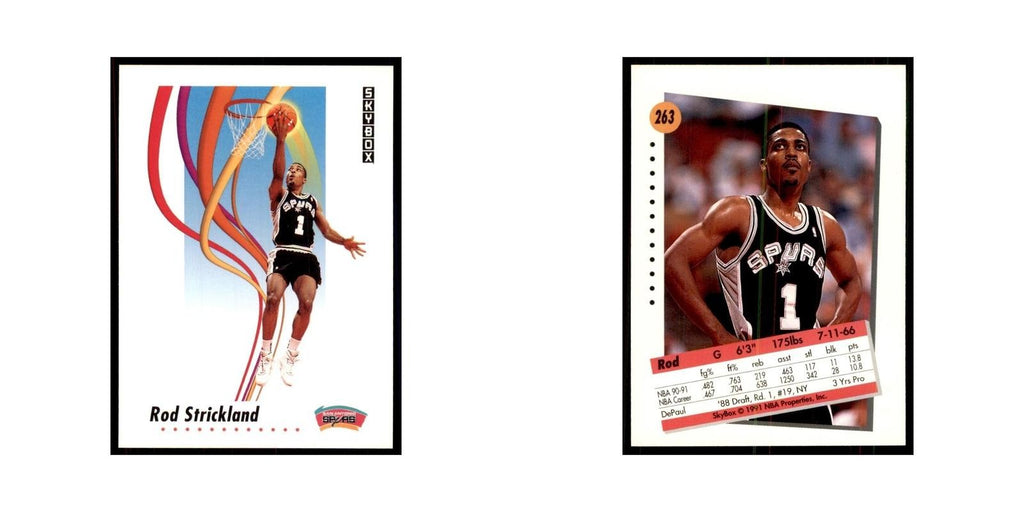 1991 SkyBox Rod Strickland Basketball Cards #263