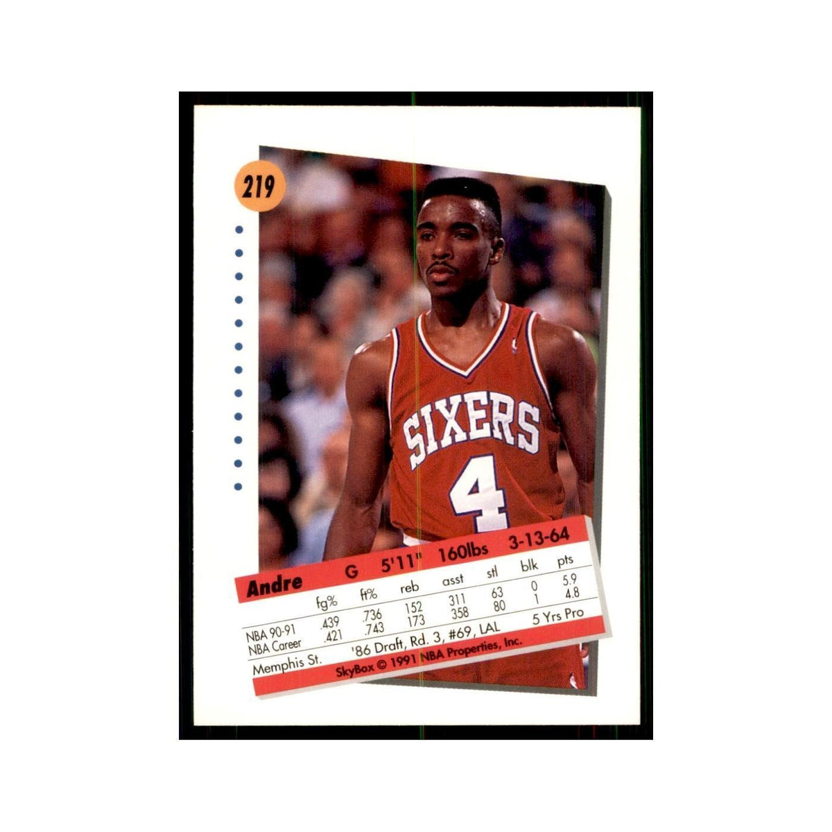 1991 SkyBox Andre Turner Basketball Cards #219