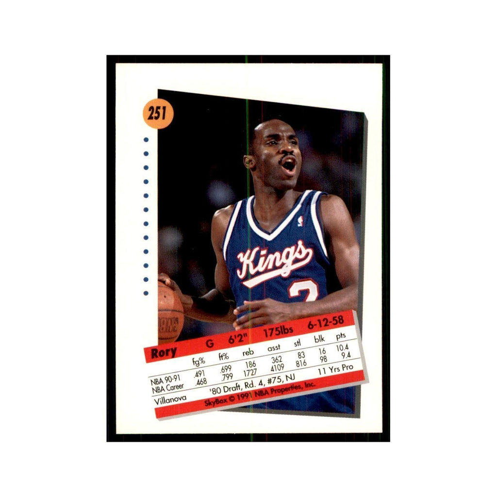 1991 SkyBox Rory Sparrow Basketball Cards #251