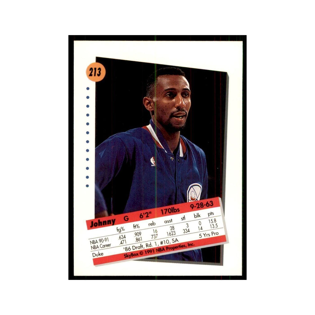 1991 SkyBox Johnny Dawkins Basketball Cards #213