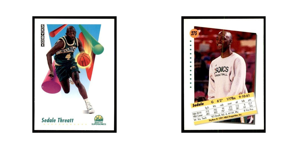 1991 SkyBox Sedale Threatt Basketball Cards #275