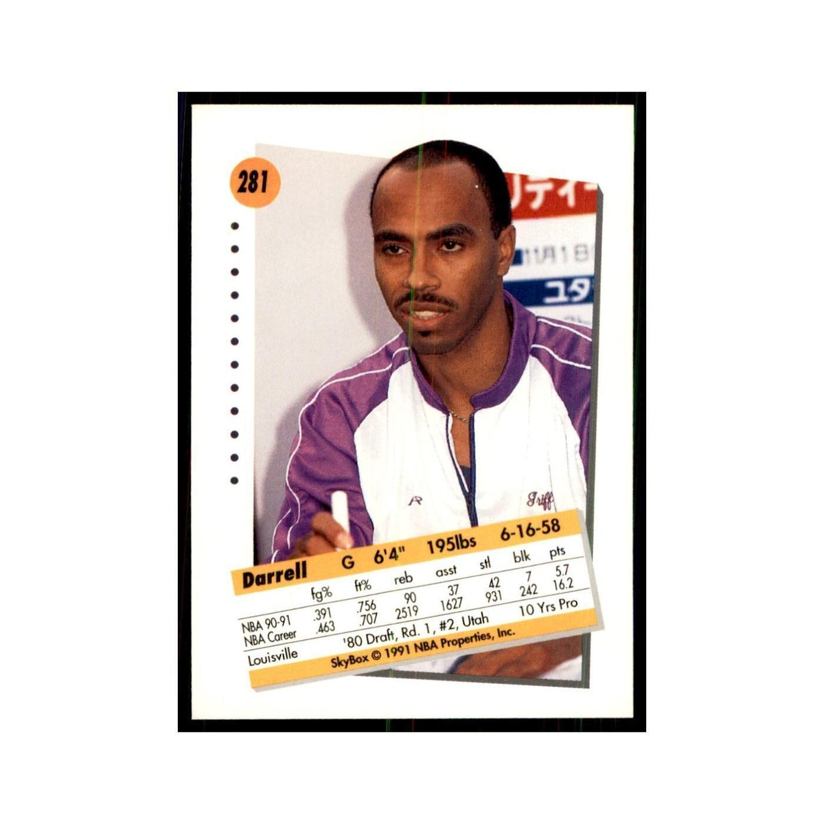 1991 SkyBox Darrell Griffith Basketball Cards #281
