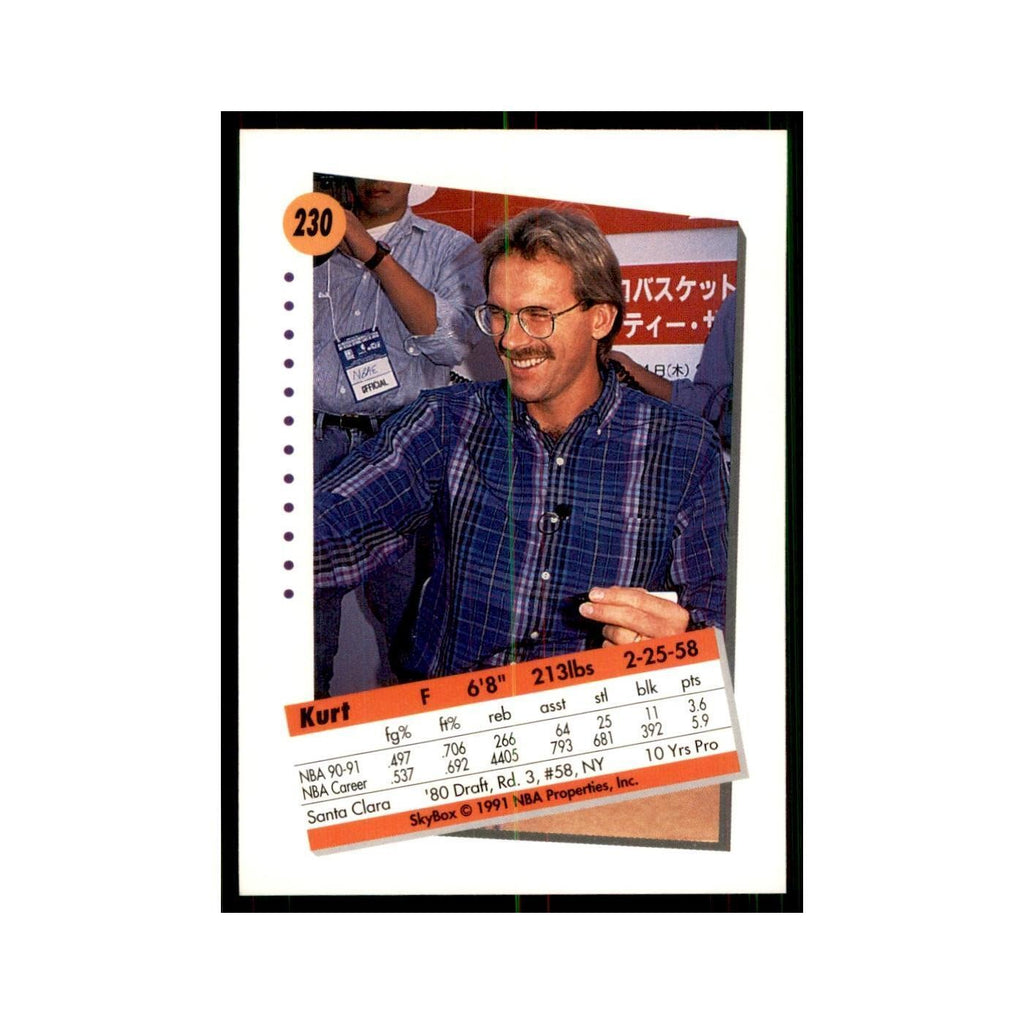 1991 SkyBox Kurt Rambis Basketball Cards #230