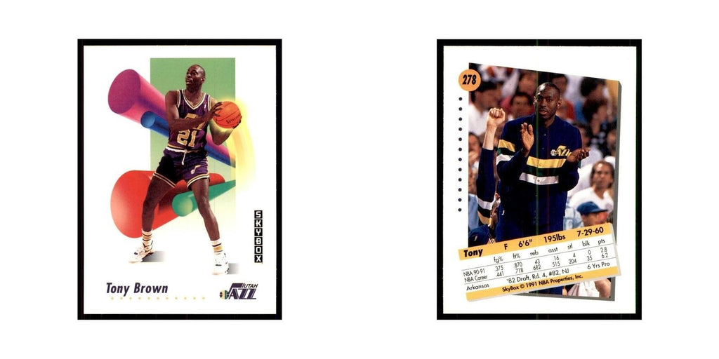 1991 SkyBox Tony Brown Basketball Cards #278