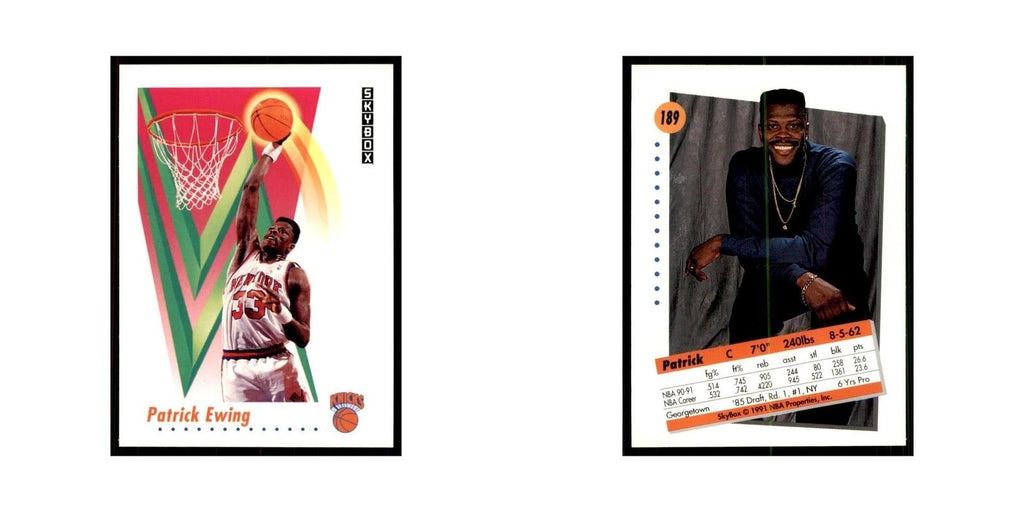 1991 SkyBox Patrick Ewing Basketball Cards #189