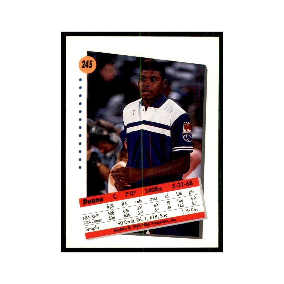 1991 SkyBox Duane Causwell Basketball Cards #245