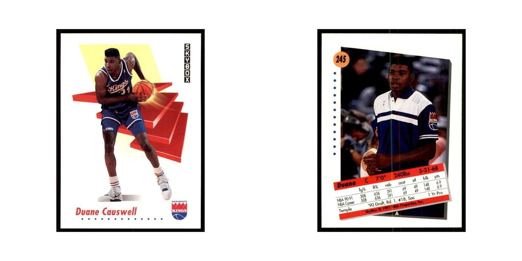 1991 SkyBox Duane Causwell Basketball Cards #245