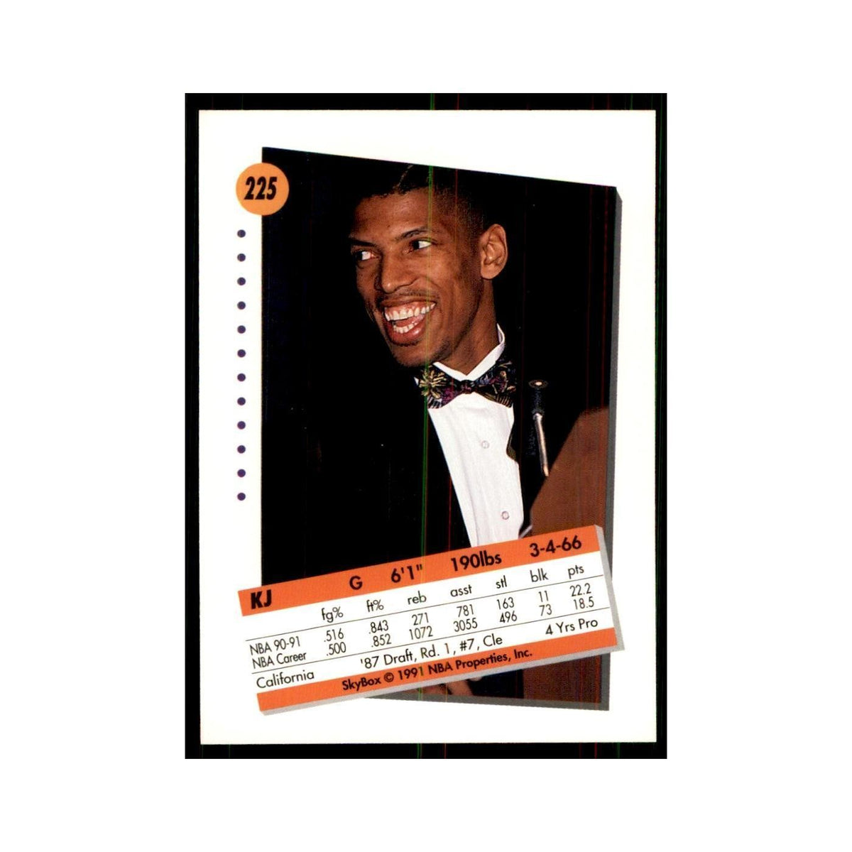1991 SkyBox Kevin Johnson Basketball Cards #225