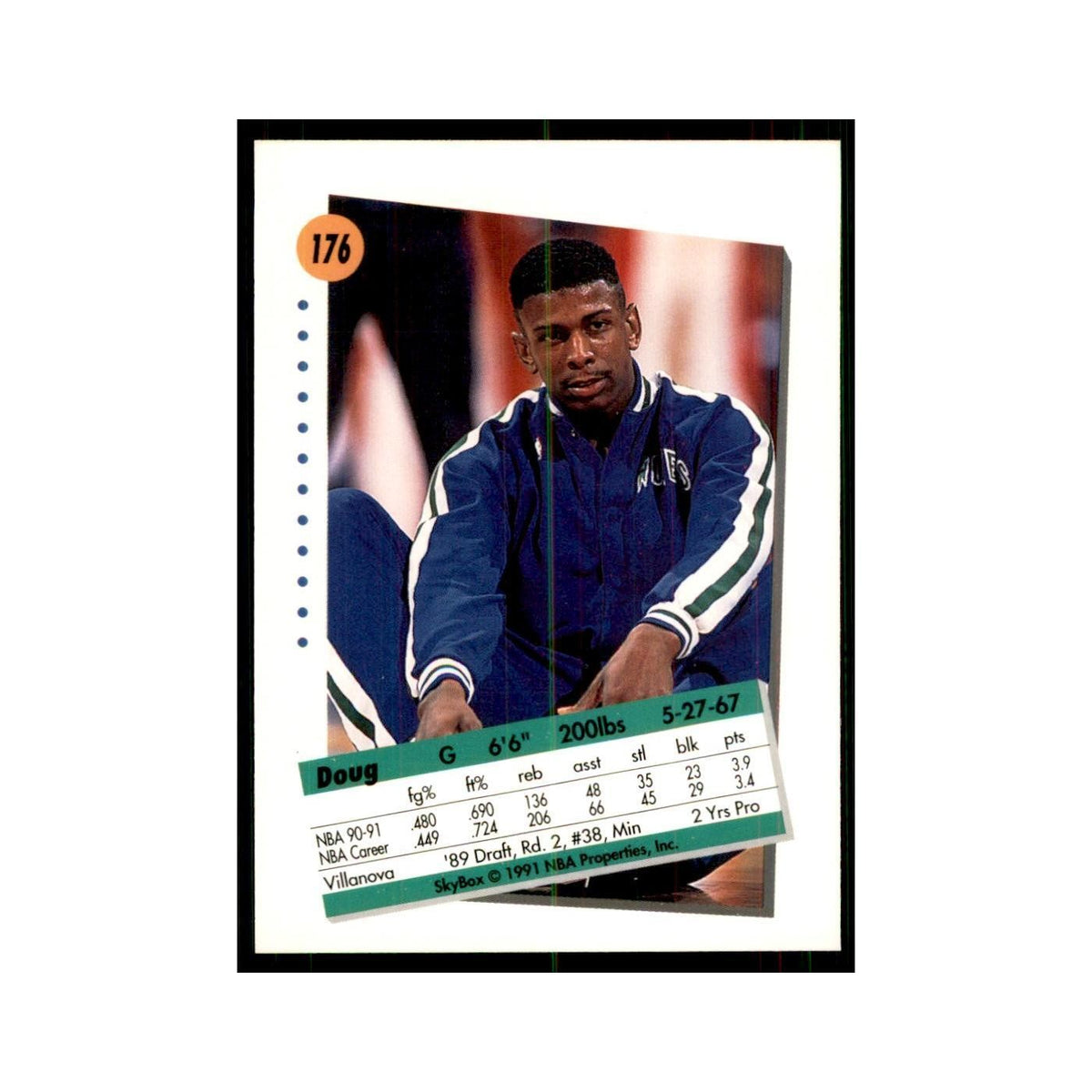 1991 SkyBox Doug West Basketball Cards #176