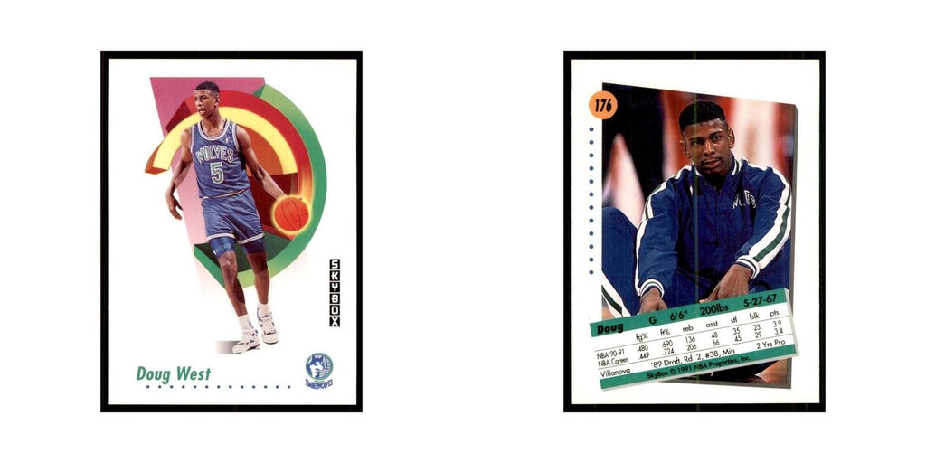 1991 SkyBox Doug West Basketball Cards #176