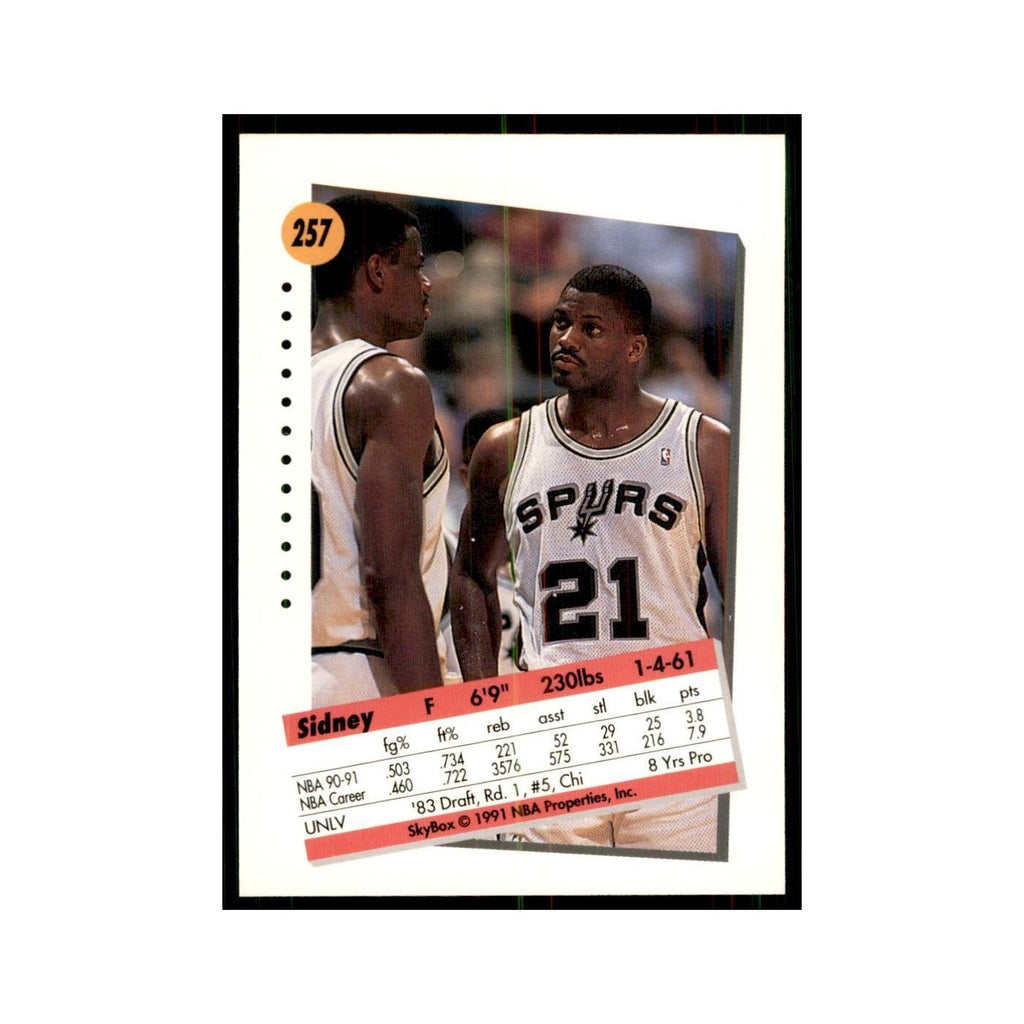 1991 SkyBox Sidney Green Basketball Cards #257